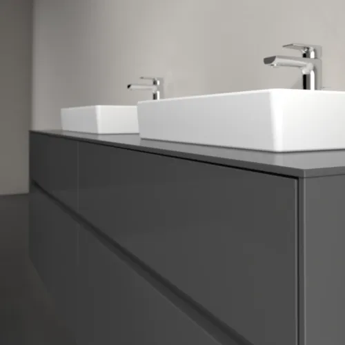 Bild von VILLEROY BOCH Collaro Waschbeckenunterschrank, mit Beleuchtung, 4 Auszüge, 1600 x 548 x 500 mm, Glossy Grey / Glossy Grey #C021B0FP