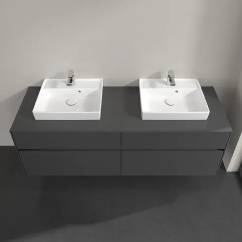 Bild von VILLEROY BOCH Collaro Waschbeckenunterschrank, mit Beleuchtung, 4 Auszüge, 1600 x 548 x 500 mm, Glossy Grey / Glossy Grey #C021B0FP