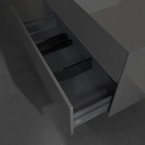 Bild von VILLEROY BOCH Collaro Waschbeckenunterschrank, 2 Auszüge, 1000 x 548 x 500 mm, Glossy Grey / Glossy Grey #C03900FP
