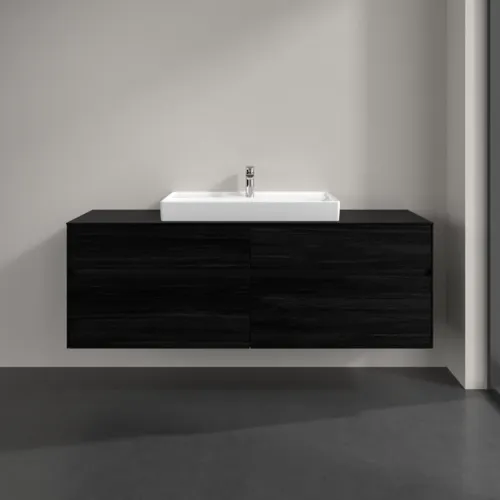 Bild von VILLEROY BOCH Collaro Waschbeckenunterschrank, 4 Auszüge, 1600 x 548 x 500 mm, Black Oak / Black Oak #C02800AB