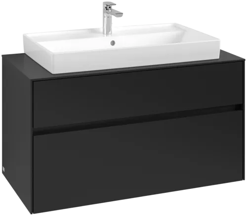 Obrázek VILLEROY BOCH Collaro toaletní skříňka, 2 výsuvy, 1000 x 548 x 500 mm, Volcano Black / Volcano Black #C02000VL