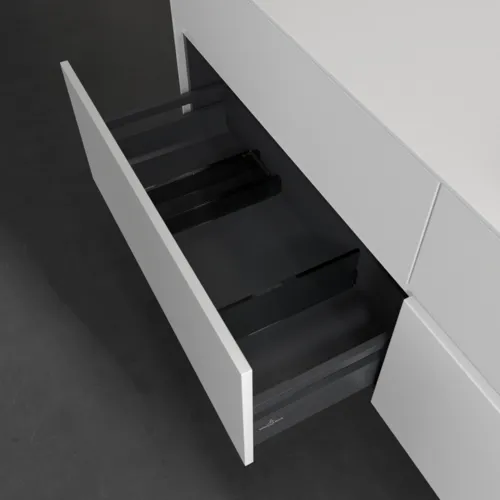 Bild von VILLEROY BOCH Collaro Waschbeckenunterschrank, mit Beleuchtung, 4 Auszüge, 1600 x 548 x 500 mm, White Matt / White Matt #C023B0MS