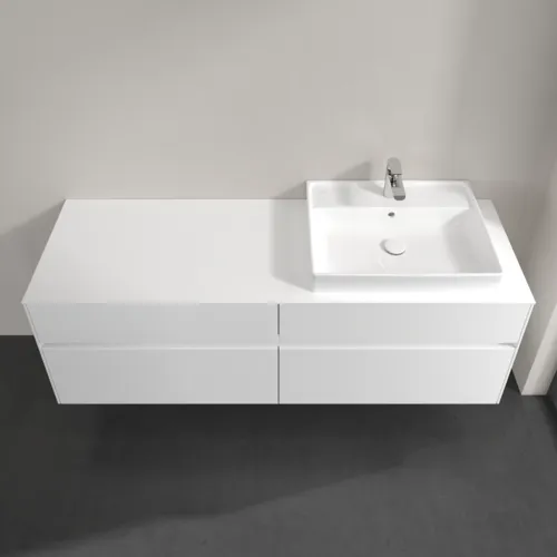Bild von VILLEROY BOCH Collaro Waschbeckenunterschrank, mit Beleuchtung, 4 Auszüge, 1600 x 548 x 500 mm, White Matt / White Matt #C023B0MS