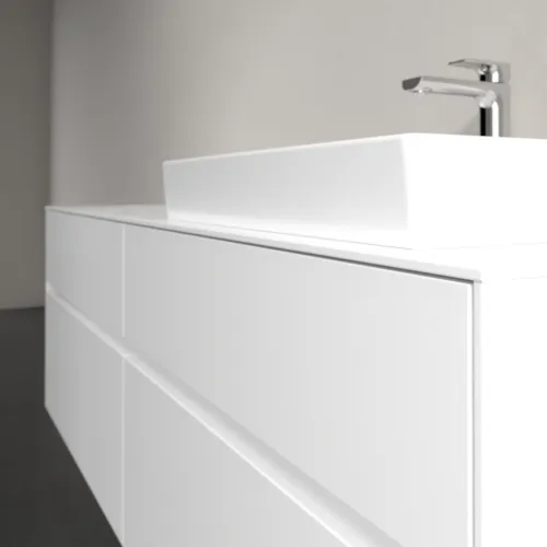 Bild von VILLEROY BOCH Collaro Waschbeckenunterschrank, mit Beleuchtung, 4 Auszüge, 1600 x 548 x 500 mm, White Matt / White Matt #C023B0MS