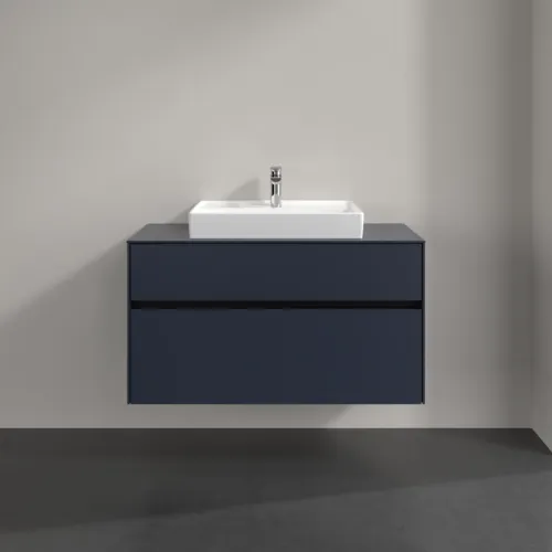 Bild von VILLEROY BOCH Collaro Waschbeckenunterschrank, 2 Auszüge, 1000 x 548 x 500 mm, Marine Blue / Marine Blue #C01900VQ