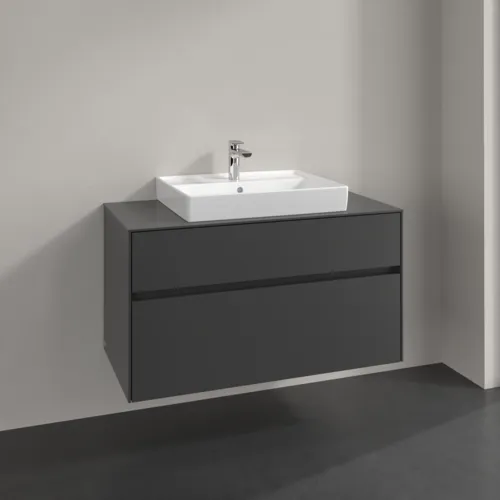 Bild von VILLEROY BOCH Collaro Waschbeckenunterschrank, 2 Auszüge, 1000 x 548 x 500 mm, Graphite / Graphite #C01900VR