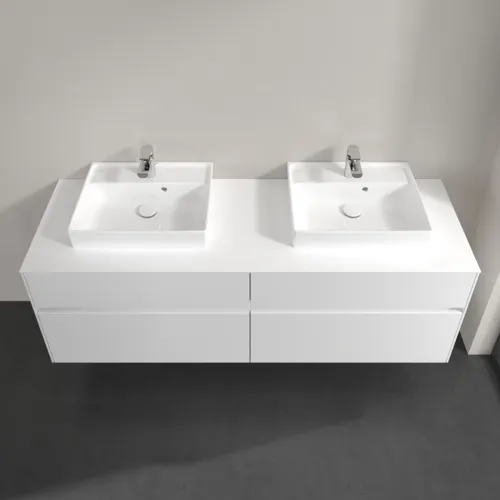 Bild von VILLEROY BOCH Collaro Waschbeckenunterschrank, mit Beleuchtung, 4 Auszüge, 1600 x 548 x 500 mm, Glossy White / Glossy White #C021B0DH
