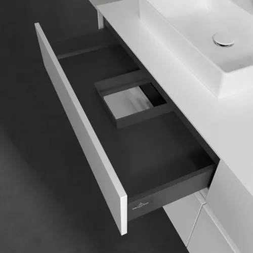 Bild von VILLEROY BOCH Collaro Waschbeckenunterschrank, mit Beleuchtung, 4 Auszüge, 1600 x 548 x 500 mm, Glossy White / Glossy White #C021B0DH