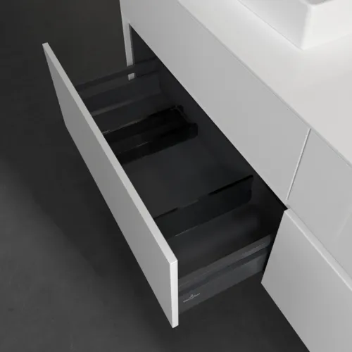 Bild von VILLEROY BOCH Collaro Waschbeckenunterschrank, mit Beleuchtung, 4 Auszüge, 1600 x 548 x 500 mm, Glossy White / Glossy White #C021B0DH