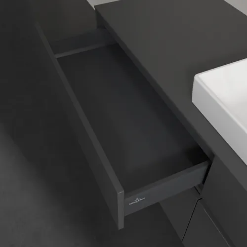 VILLEROY BOCH Collaro Waschbeckenunterschrank, mit Beleuchtung, 4 Auszüge, 1600 x 548 x 500 mm, Glossy Grey / Glossy Grey #C027B0FP, Bild 8