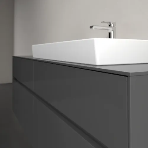 VILLEROY BOCH Collaro Waschbeckenunterschrank, mit Beleuchtung, 4 Auszüge, 1600 x 548 x 500 mm, Glossy Grey / Glossy Grey #C027B0FP, Bild 6