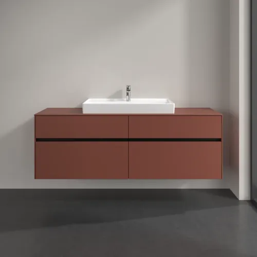Bild von VILLEROY BOCH Collaro Waschbeckenunterschrank, 4 Auszüge, 1600 x 548 x 500 mm, Wine Red / Wine Red #C02800AH