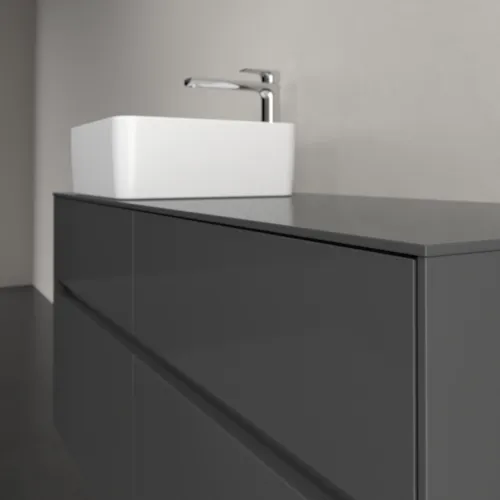 VILLEROY BOCH Collaro Waschbeckenunterschrank, mit Beleuchtung, 4 Auszüge, 1200 x 548 x 500 mm, Glossy Grey / Glossy Grey #C042B0FP, Bild 6