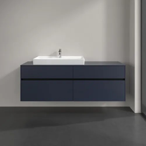 Bild von VILLEROY BOCH Collaro Waschbeckenunterschrank, mit Beleuchtung, 4 Auszüge, 1600 x 548 x 500 mm, Marine Blue / Marine Blue #C026B0VQ