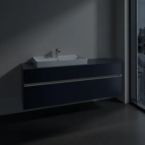 Bild von VILLEROY BOCH Collaro Waschbeckenunterschrank, mit Beleuchtung, 4 Auszüge, 1600 x 548 x 500 mm, Marine Blue / Marine Blue #C026B0VQ