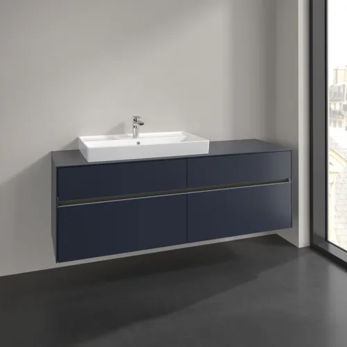 Bild von VILLEROY BOCH Collaro Waschbeckenunterschrank, mit Beleuchtung, 4 Auszüge, 1600 x 548 x 500 mm, Marine Blue / Marine Blue #C026B0VQ