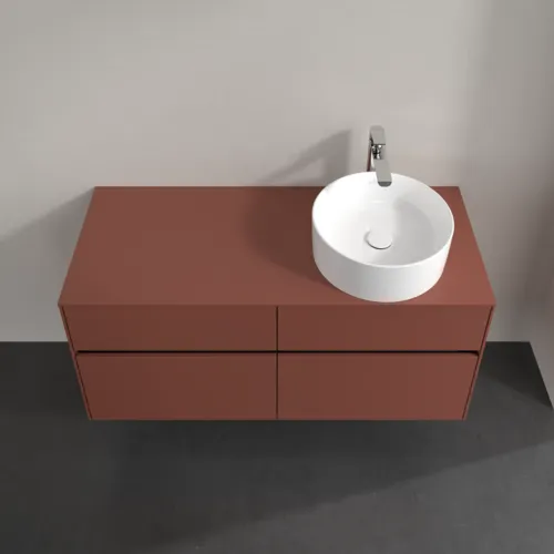 Bild von VILLEROY BOCH Collaro Waschbeckenunterschrank, 4 Auszüge, 1200 x 548 x 500 mm, Wine Red / Wine Red #C04300AH