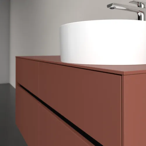 Bild von VILLEROY BOCH Collaro Waschbeckenunterschrank, 4 Auszüge, 1200 x 548 x 500 mm, Wine Red / Wine Red #C04300AH