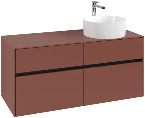 Зображення з  VILLEROY BOCH Collaro Vanity unit, 4 pull-out compartments, 1200 x 548 x 500 mm, Wine Red / Wine Red #C04300AH