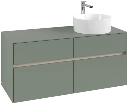 Obrázek VILLEROY BOCH Toaletní skříňka Collaro, 4 výsuvy, 1200 x 548 x 500 mm, Soft Green / Soft Green #C04300AF