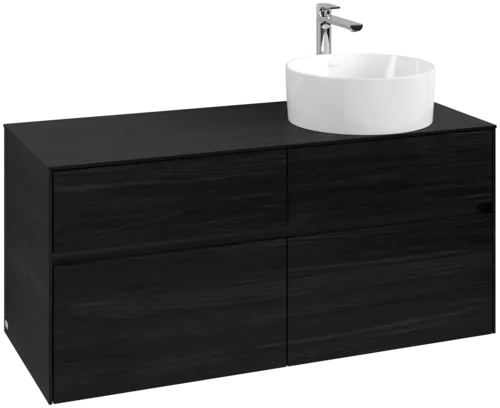 Obrázek VILLEROY BOCH Toaletní skříňka Collaro, 4 výsuvy, 1200 x 548 x 500 mm, černý dub / černý dub #C04300AB