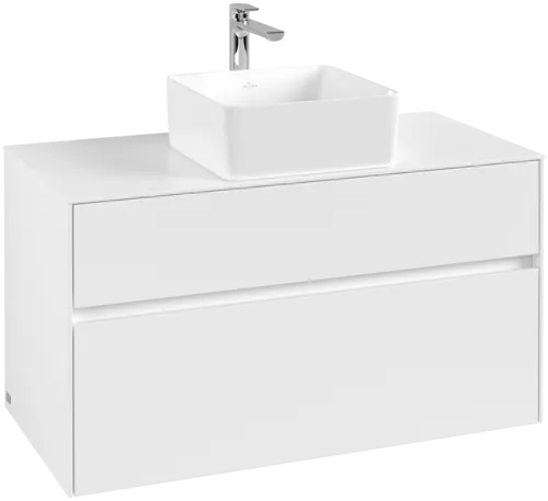 Obrázek VILLEROY BOCH Collaro toaletní skříňka, 2 výsuvy, 1000 x 548 x 500 mm, bílá matná / bílá matná #C03800MS