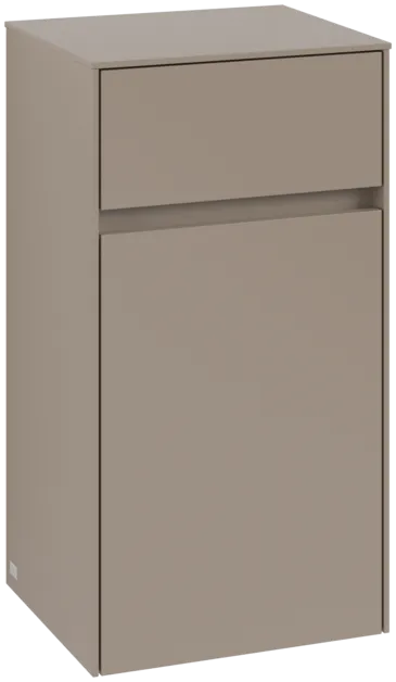 εικόνα του VILLEROY BOCH Collaro Side cabinet, 1 door, 1 drawer, 404 x 748 x 349 mm, Taupe / Taupe #C03201VM