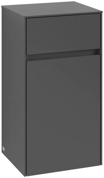 εικόνα του VILLEROY BOCH Collaro Side cabinet, 1 door, 1 drawer, 404 x 748 x 349 mm, Graphite / Graphite #C03201VR