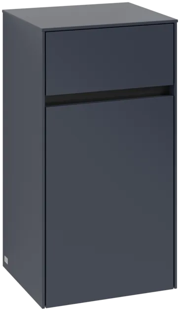 εικόνα του VILLEROY BOCH Collaro Side cabinet, 1 door, 1 drawer, 404 x 748 x 349 mm, Marine Blue / Marine Blue #C03201VQ