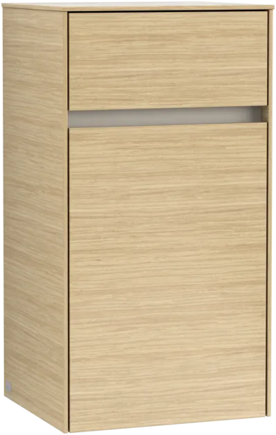 εικόνα του VILLEROY BOCH Collaro Side cabinet, 1 door, 1 drawer, 404 x 748 x 349 mm, Nordic Oak / Nordic Oak #C03201VJ