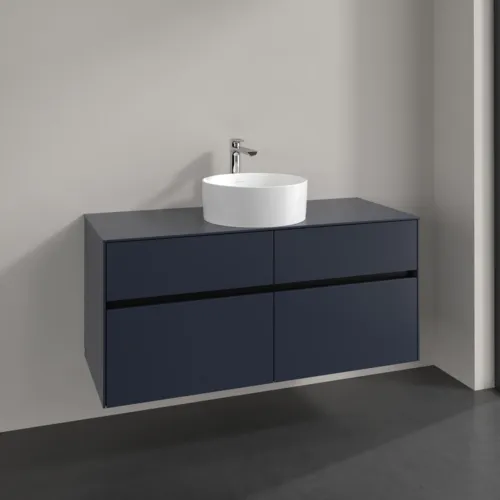 Bild von VILLEROY BOCH Collaro Waschbeckenunterschrank, 4 Auszüge, 1200 x 548 x 500 mm, Marine Blue / Marine Blue #C04100VQ