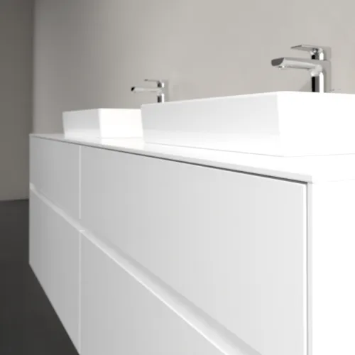 Bild von VILLEROY BOCH Collaro Waschbeckenunterschrank, 4 Auszüge, 1600 x 548 x 500 mm, Glossy White / Glossy White #C02100DH