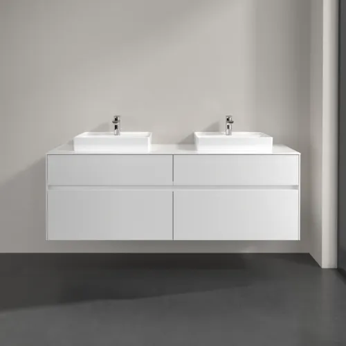 Bild von VILLEROY BOCH Collaro Waschbeckenunterschrank, 4 Auszüge, 1600 x 548 x 500 mm, Glossy White / Glossy White #C02100DH