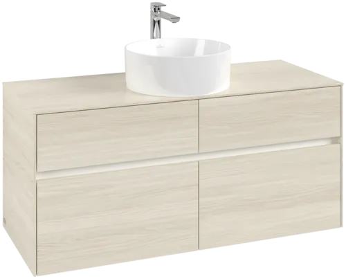 VILLEROY BOCH Collaro Vanity unit, with lighting, 4 pull-out compartments, 1200 x 548 x 500 mm, White Oak / White Oak #C041B0AA resmi