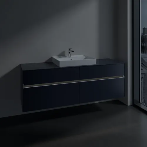 Bild von VILLEROY BOCH Collaro Waschbeckenunterschrank, mit Beleuchtung, 4 Auszüge, 1600 x 548 x 500 mm, Marine Blue / Marine Blue #C025B0VQ