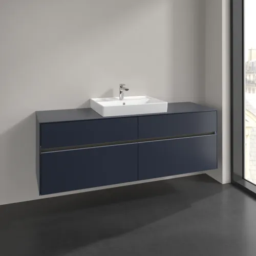 Bild von VILLEROY BOCH Collaro Waschbeckenunterschrank, mit Beleuchtung, 4 Auszüge, 1600 x 548 x 500 mm, Marine Blue / Marine Blue #C025B0VQ