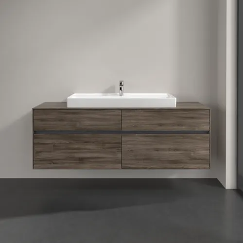 Bild von VILLEROY BOCH Collaro Waschbeckenunterschrank, 4 Auszüge, 1600 x 548 x 500 mm, Stone Oak #C03100RK
