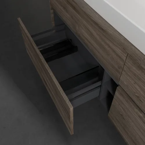 Bild von VILLEROY BOCH Collaro Waschbeckenunterschrank, 4 Auszüge, 1600 x 548 x 500 mm, Stone Oak #C03100RK