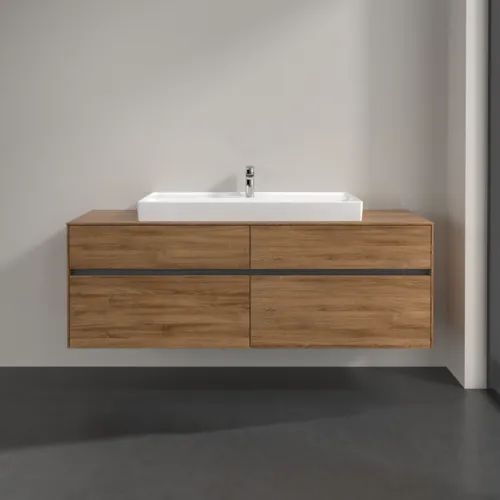 Bild von VILLEROY BOCH Collaro Waschbeckenunterschrank, 4 Auszüge, 1600 x 548 x 500 mm, Kansas Oak #C03100RH