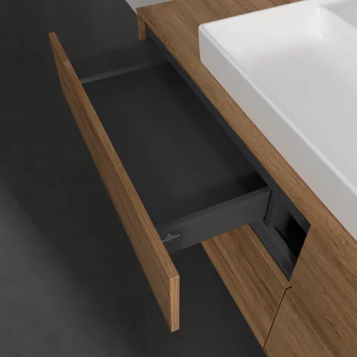 Bild von VILLEROY BOCH Collaro Waschbeckenunterschrank, 4 Auszüge, 1600 x 548 x 500 mm, Kansas Oak #C03100RH