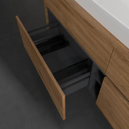 Bild von VILLEROY BOCH Collaro Waschbeckenunterschrank, 4 Auszüge, 1600 x 548 x 500 mm, Kansas Oak #C03100RH