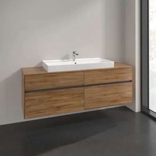 Bild von VILLEROY BOCH Collaro Waschbeckenunterschrank, 4 Auszüge, 1600 x 548 x 500 mm, Kansas Oak #C03100RH