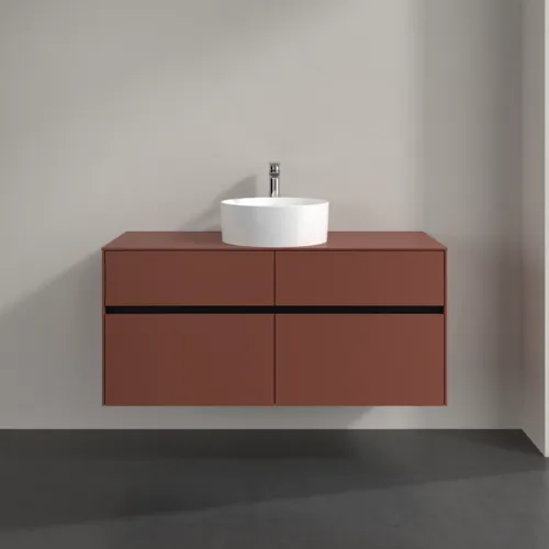 VILLEROY BOCH Collaro Waschbeckenunterschrank, mit Beleuchtung, 4 Auszüge, 1200 x 548 x 500 mm, Wine Red / Wine Red #C041B0AH, Bild 3