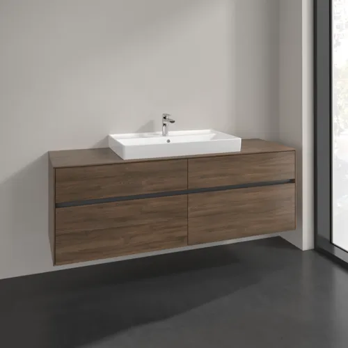 Bild von VILLEROY BOCH Collaro Waschbeckenunterschrank, 4 Auszüge, 1600 x 548 x 500 mm, Arizona Oak / Arizona Oak #C02800VH