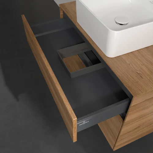 Bild von VILLEROY BOCH Collaro Waschbeckenunterschrank, mit Beleuchtung, 2 Auszüge, 800 x 548 x 500 mm, Kansas Oak #C037B0RH