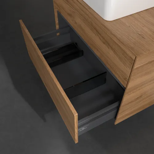 Bild von VILLEROY BOCH Collaro Waschbeckenunterschrank, mit Beleuchtung, 2 Auszüge, 800 x 548 x 500 mm, Kansas Oak #C037B0RH