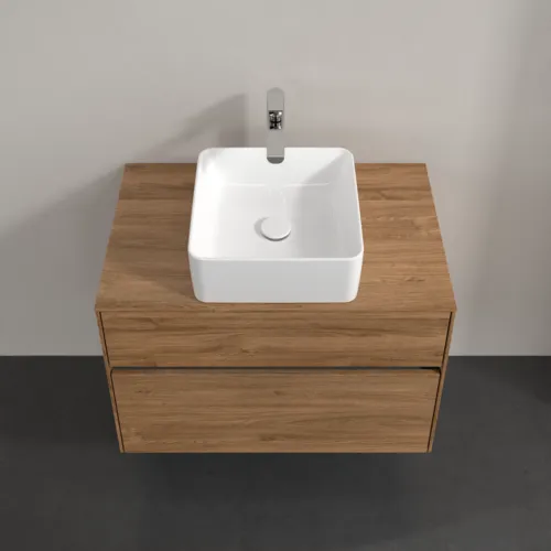 Bild von VILLEROY BOCH Collaro Waschbeckenunterschrank, mit Beleuchtung, 2 Auszüge, 800 x 548 x 500 mm, Kansas Oak #C037B0RH