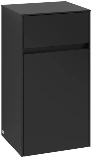 εικόνα του VILLEROY BOCH Collaro Side cabinet, 1 door, 1 drawer, 404 x 748 x 349 mm, Volcano Black / Volcano Black #C03200VL