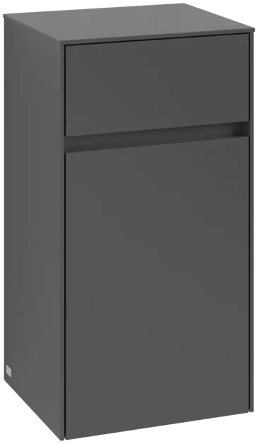 εικόνα του VILLEROY BOCH Collaro Side cabinet, 1 door, 1 drawer, 404 x 748 x 349 mm, Graphite / Graphite #C03200VR