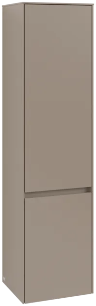 Obrázek VILLEROY BOCH Vysoká skříň Collaro, 2 dveře, 404 x 1538 x 349 mm, taupe / taupe #C03301VM